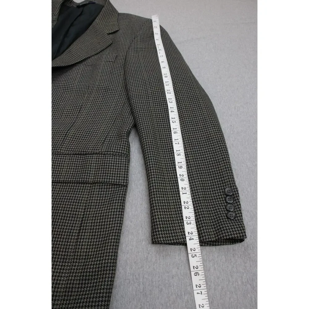 Jos A Bank Blazer‎ Men's Size 41R 100% Wool Houndstooth Executive Collection
